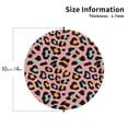 thumbnail image 2 of Vsdgher Leopard Leather Coasters for Drinks, Durable Drink Coasters 4 Set for Tabletop Protection, Luxurious Home Décor and Housewarming Gift ( {designName})Round Shape, 2 of 6