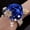 Blue, variant on Elegant Satin Simulated Rose Wrist Flower for Weddings | Gold Leaf Rhinestone & Pearl Hand Flower | Multicolor Bridal Accessories
