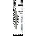 thumbnail image 1 of Zebra F-Series Ballpoint Stainless Steel Pen Refill, Fine Point, 0.8mm, Black Ink, 2-Count, 1 of 2