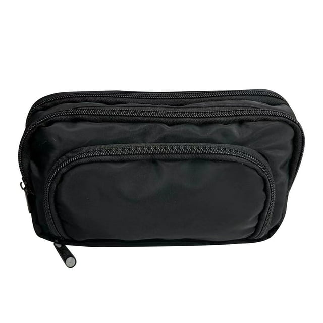 SIYTUAU Pencil Case Oxford Cloth Large Capacity Pen Pencil Holder With Zipper For School Office Makeup Tools Black Color Durable Black