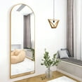 thumbnail image 6 of Anyrose 59.5" x 16" Arched Full Length Mirror Floor Mirror with Stand Wall-Mounted, Gold, 6 of 6