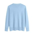 thumbnail image 5 of Cardigan Sweaters for Women Long Sleeve Open Front Button Down Outwear Casual Knit Comfy Soft Lightweight Cardigans Sky Blue 2XL, 5 of 5