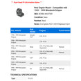 thumbnail image 2 of Rear Engine Mount - Compatible with 1995 - 1999 Mitsubishi Eclipse 1996 1997 1998, 2 of 2