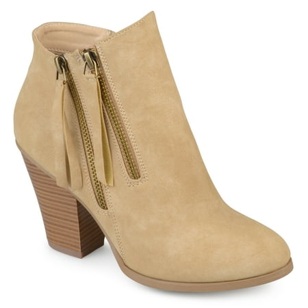 

Journee Collection Womens Vally Wide Width Inside Zip Stacked Heel Booties
