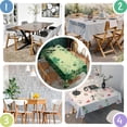thumbnail image 5 of Green Four Leaf Clover Tablecloth Water Resistant Polyester Fabric Table Cloth for Kitchen Dining Holiday Dinner Stain-Resistant Table Covers Rectangle 60x102 Inch Wipeable Tabletop Cover, 5 of 6