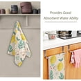 thumbnail image 3 of Dreamtimes Spring Lemon Leaf Hand Towels 2 PCS, Butterfly Daisy Kitchen Towel Ultra Soft and Highly Absorbent,Decorative Fingertip Face Towel for Bathroom Hotel, 28.3"x14.4", 3 of 6