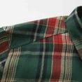 thumbnail image 5 of Yusimy Men's Casual Shirt Christmas Green Plaid Long Sleeve Button-Up Open Collar Classic Vintage Trendy vibes, 5 of 8