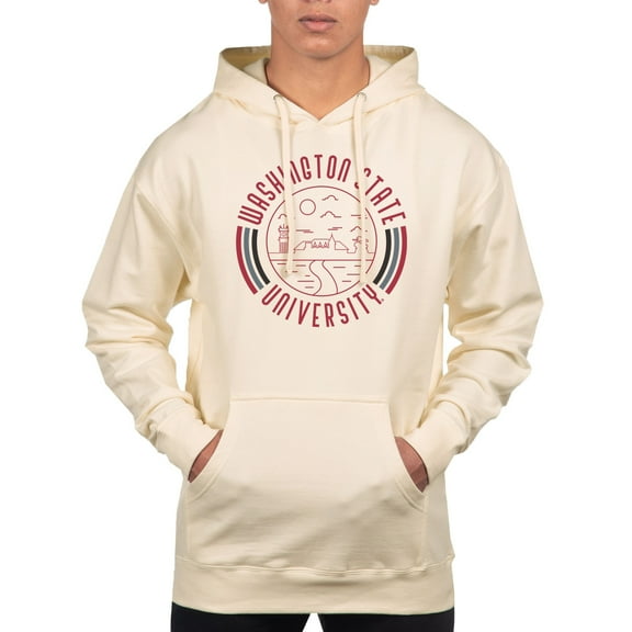 Men's Uscape Apparel Cream Washington State Cougars Standard Pullover Hoodie