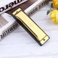 thumbnail image 2 of Harmonica Doré pour Jouer de la Musique Instrument Professionnel pour Étudiants Débutants avec Acier Inoxydable, 2 of 8
