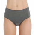 thumbnail image 3 of Women's Cottonique W22200 Latex Free Organic Cotton Brief Panty - 2 Pack (Melange Grey 10), 3 of 4