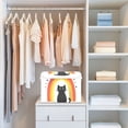 thumbnail image 4 of Yayeee Collapsible Cube Storage Bin with Lid Fabric Closet Decorative Basket with Handles, Black Cat Rainbow, 4 of 7