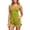 Green, variant on Dagugfen Workout Sets for Women Sleeveless Square Neck Tank Tops Elastic Waist Shorts with Pockets Gym Basketball Athletic Sets
