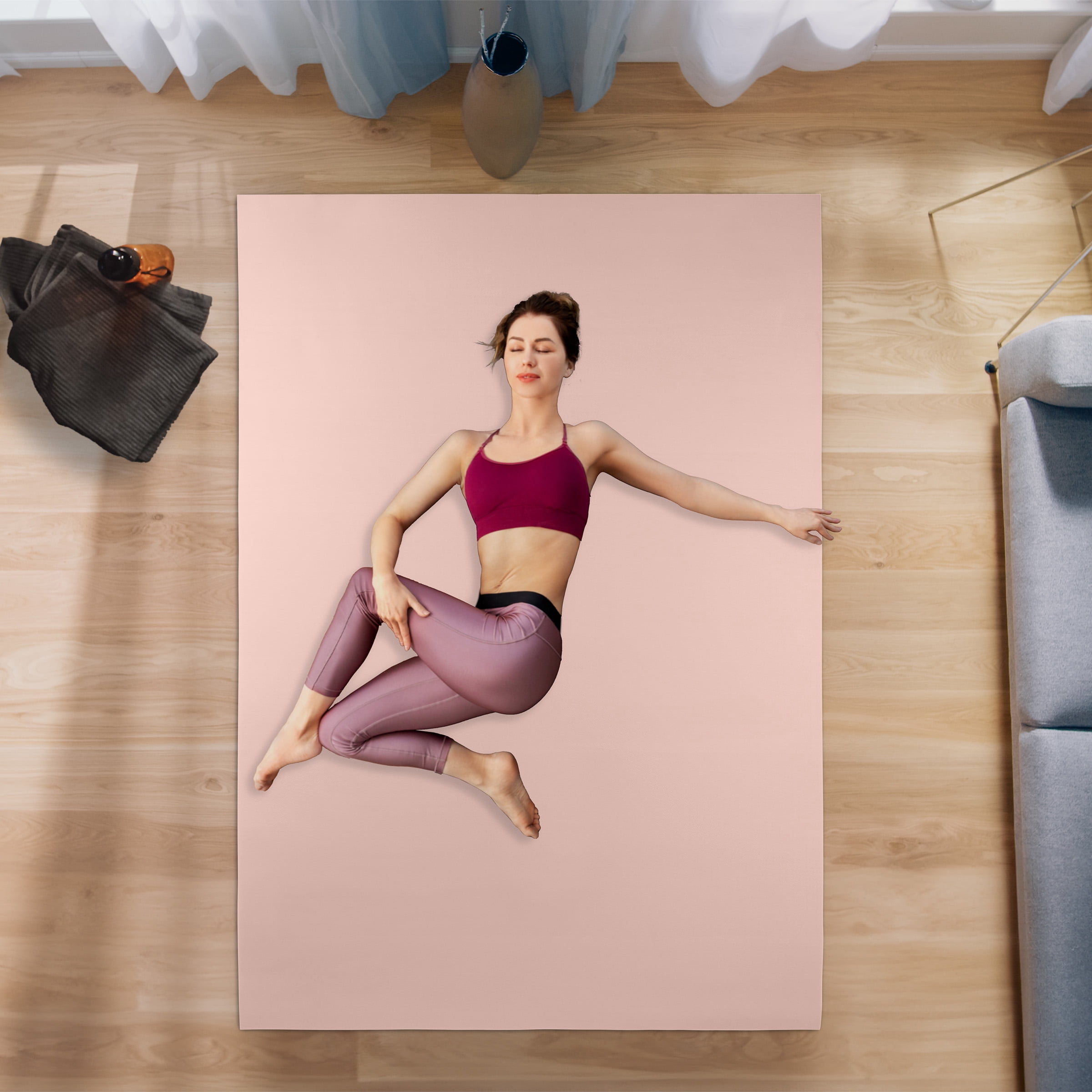 6 x 4 Large Yoga Mat - Pink