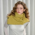 thumbnail image 3 of Multi-Functional Button Scarf & Snood - 100% Pure Wool Double-Sided Diamond Jacquard, 3 of 13