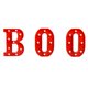thumbnail image 1 of Decoraciones de Halloween para interiores: 4 letras LED iluminadas, letreros de marquesina con la frase Boo y Ghost para decoración de pared de cocina y sala de Halloween, letras de marquesina de, 1 of 5