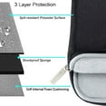 thumbnail image 3 of Mosiso Laptop Sleeve Bag for 13-13.3 Inch MacBook Pro/Air, Ultrabook Netbook Tablet Polyester Fabric Protective Carrying Case Cover, Black, 3 of 6