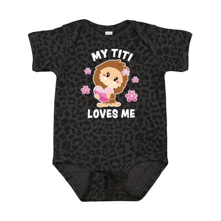 

Inktastic My Titi Loves Me with Bigfoot Gift Baby Girl Bodysuit