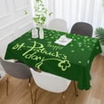 thumbnail image 5 of Coolnut St Patrick's Day Clover Tablecloth, Waterproof Washable Polyester Square Table Cover, Durable Tablecloth for Kitchen Dining Table Party Decor, 54"x54", 5 of 7
