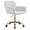 White+velvet, variant on YEXJ Corduroy Fabric Vanity Makeup Desk Chair, Fluffy Swivel Modern Armchair with Wheels, Upholstered Fuzzy Height Adjustable for Girls Home Office, Gray