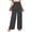 Black, variant on Women High Waisted Wide Leg Pants Vintage Polka Dot Print Elastic Waistband Flowy Casual Trousers for Daily Vacation