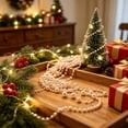 thumbnail image 2 of Christmas Bead Garland, Flexible Plastic Pearl Beaded String, Shiny Ball Bead Chain Ornament for Christmas Tree, Fireplace Mantle, Wreath, Holiday Home Decor, Party Display & DIY Craft Projects, 2 of 7