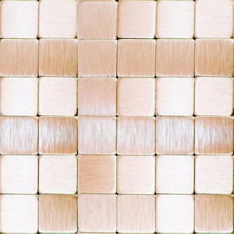 Rose Gold Metal Sm Square Tiles 1/4 Sheet