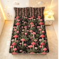 thumbnail image 5 of Homewish Wild Mushrooms Bed Sheets,Retro Fungus Plants Full Size Sheets,Red Green,4pcs,1 Flat Sheet, 1 Fitted Sheet and 2 Pillowcases, 5 of 6