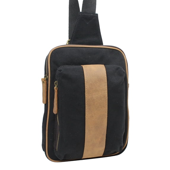 Vagarant Traveler Cotton Canvas Chest Pack Travel Bag CK91.BLK