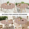 thumbnail image 7 of Beige Christmas Character Pattern Round Fitted Tablecloth with Elastic Edge,Dining Table Cover Waterproof,Outdoor Round Tablecloth for Camping,Dining,Indoor and Outdoor, 7 of 7