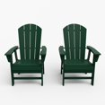 thumbnail image 2 of WestinTrends Malibu Adirondack Patio Dining Chairs, All-Weather Poly Lumber, Ergonomic Seat, 330-lb Capacity (Set of Two), Dark Green, 2 of 11