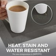 thumbnail image 3 of More Décor Dining Table Placemats, Washable Heat-Resistant PVC Vinyl Table Mats for Dining Room and Kitchen, Anti-Slip - Set of 4 - Grey, 3 of 6