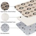 thumbnail image 3 of Neutral Aztec Geometric Flannel Bath Mat 16x24 Inches, Soft Absorbent Non-Slip Bathroom Rug, Machine Washable Floor Mat for Shower, 3 of 7