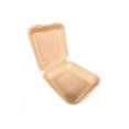 thumbnail image 1 of 8.5''x8''x2.75'' Sugarcane Fibre Natural Kraft Clamshell (100% Compostable & Recyclable) 200 units/Pack, 1 of 4