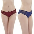 thumbnail image 2 of Xmarks Women's Sexy Underwear Lace Panties Low Waisted Plus Size Ladies Brief M-3XL, 2 of 8
