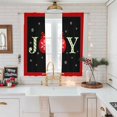 thumbnail image 5 of Christmas JOY Sheer Curtains 72 Inches Long, Xmas Balls Snowflakes Winter Holiday Light Filtering Window Curtains for Living Room/Bedroom, Rod Pocket Voile Sheer Curtain Drapes, 52"W x 72"L, 2 Panels, 5 of 9