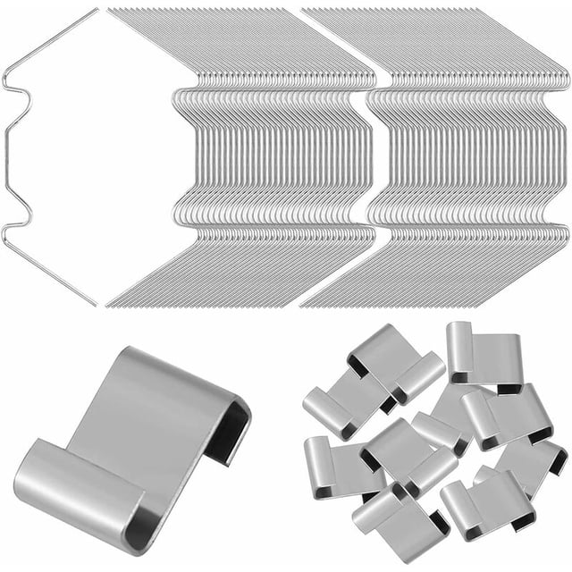 Clips de Vitrage pour Serre 304 Acier INOX Clip W/Z Type pour Serre Polycarbonate Verre (120 piezas)