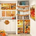 thumbnail image 2 of dinii Fall Sunset Orange Pumpkin Kitchen Curtains with Valance and Tier Sets 36 Inch, 3 Pieces Sunflower Scarecrow Rod Pocket Drapes Window Treatment Curtains for Kitchen Over Sink Dining Room Decor, 2 of 6