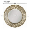 thumbnail image 3 of Uttermost Alita Champagne Woven Metal Mirror, 3 of 4