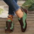 thumbnail image 5 of Willtoo Women's Retro Sneakers Round Toe Lace-Up Low-Top Casual Shoes Faux Suede Non Slip Sole Fashion Walking Tennis Shoes, 5 of 6