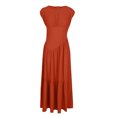 thumbnail image 5 of Pincandy Cotton Linen Maxi Dress for Women 2025 Summer Boho Casual Beach Dresses Sleeveless Solid Long Dress Vacation Outfits, 5 of 7