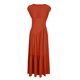 thumbnail image 5 of Sexy Vestido para las Mujeres, Color Sólido sin Mangas Cuello Redondo Plegado Cintura Retracta Tobillo Longitud Maxi Vestido, 5 of 9