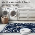 thumbnail image 5 of ODIKA 8'x10' Machine Washable Non-Slip Area Rug, Delicate Arachnid with Flowing Curves High Traffic Rug, Blue, 541663, 5 of 7