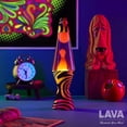 thumbnail image 4 of Lámpara Lava® - Base flocada con degradado Groovy de 14,5'' - La luz de movimiento original - Cera amarilla y líquido morado - Artículo n.º 2015, 4 of 5