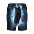 thumbnail image 4 of Rocae Night Scene of Wolves for Men's Soft Sleep Pajama Shorts, Waistband and Pockets, 4 of 9