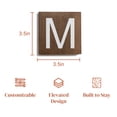 thumbnail image 3 of Stiles Crossword Letter Tiles, Wooden Wall Decor, 3.5 Inch, Walnut, Letter M, 3 of 7