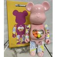 thumbnail image 1 of Bearbrick400% Jinx Marshmallow Surf 2G Stupid Punk Band BE@RBRICK 28cm LOL Colorful Electroplating Desktop Doll Trend Toys Gao Jinjia LED, 1 of 2