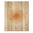thumbnail image 3 of Designart 'Orange Sun Print On Beige II' Modern Print on Natural Pine Wood, 3 of 5