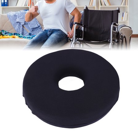 EZSPTO Pressure Ulcer Donut Cushion, Sore Decubitus  Cushion for Bedridden Patient Elderly Black 25cm