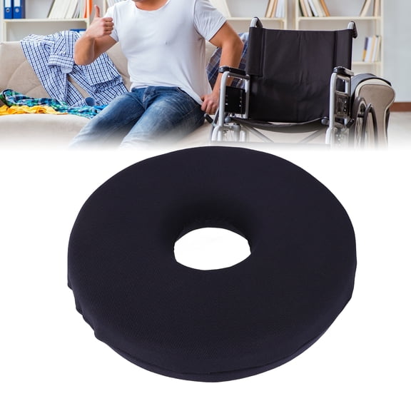 EZSPTO Pressure Ulcer Donut Cushion, Sore Decubitus Cushion for Bedridden Patient Elderly Black 25cm