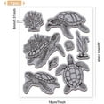 thumbnail image 3 of Sea Turtle and Coral Cling Rubber Stamp 8.7"x7" Sea Animals EVA Stamps Embossing Stamp Seal Rubber Stamps, 3 of 9